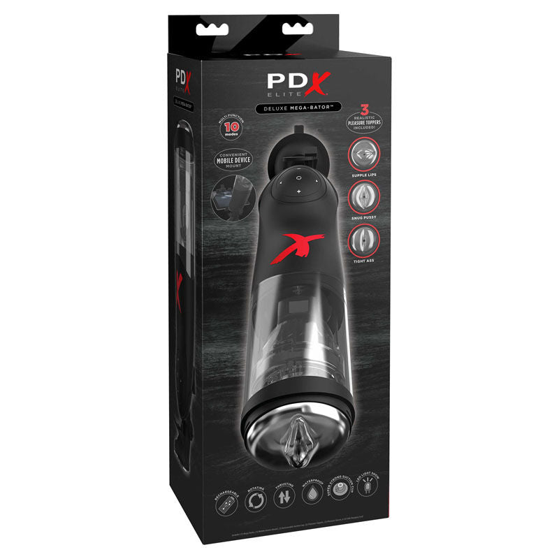 Pdx elite mega-bator - male masturbator -  box side view | Flirtybay.com.au